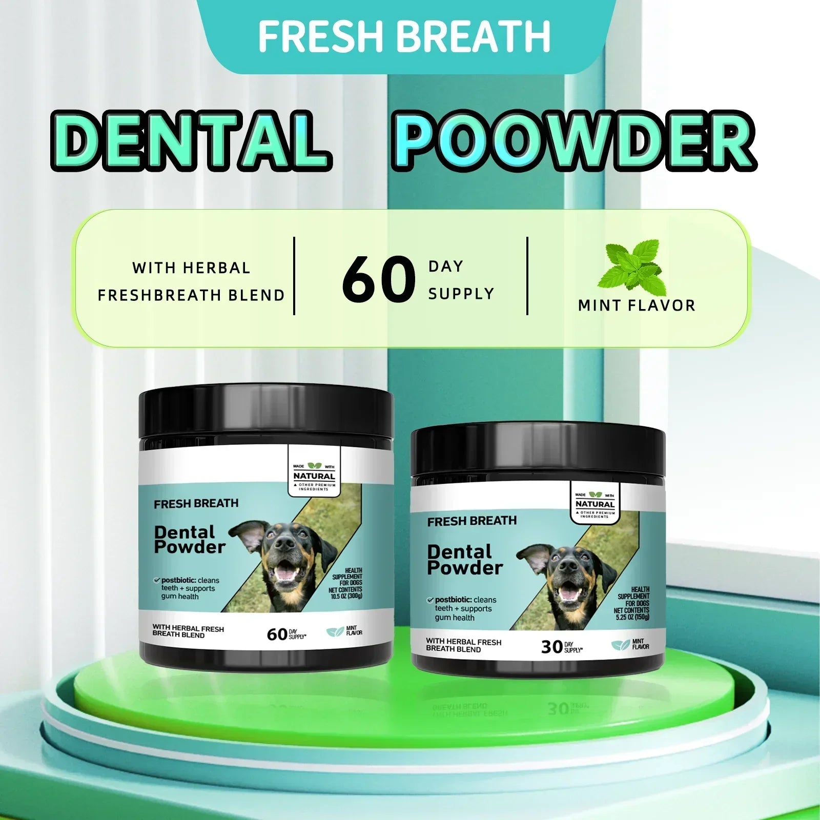 Pet Dental Powder for Dogs & Cats
