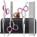 Dog Grooming Scissors Kit, Professional Scissors for Grooming with Safety Round Tips, Grooming Shears for Dogs Cat Pet At Home