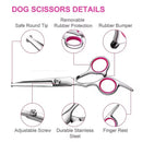 Dog Grooming Scissors Kit, Professional Scissors for Grooming with Safety Round Tips, Grooming Shears for Dogs Cat Pet At Home