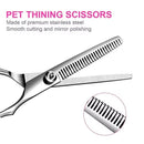 Dog Grooming Scissors Kit, Professional Scissors for Grooming with Safety Round Tips, Grooming Shears for Dogs Cat Pet At Home